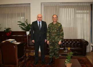 Επίσκεψη στον Περιφερειάρχη ΑΜΘ του νέου Διοικητή του Δ΄ Σώματος Στρατού