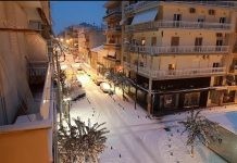 Η Αλεξανδρούπολη του χιονιά (video)