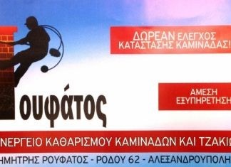 Συνεργείο καθαρισμού καμινάδων “Ο ΡΟΥΦΑΤΟΣ”
