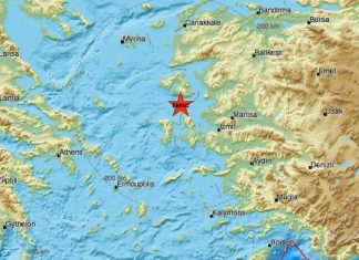 Ισχυρός σεισμός, ιδιαίτερα αισθητός στην Αλεξανδρούπολη, έγινε πριν λίγο στη Μυτιλήνη