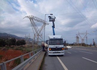 Εργασίες αντικατάστασης δικτύου οδικού φωτισμού εντός του οικισμού Απαλού