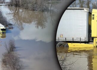 Βούλγαρος οδηγός φορτηγού κινδύνεψε σε πλημμυρισμένο παραπόταμο του Έβρου