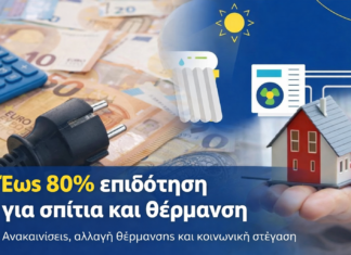 Έως 80% επιδότηση για σπίτια και θέρμανση – Νέα μέτρα για νοικοκυριά και επιχειρήσεις