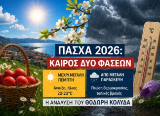 Πάσχα 2026: Καιρός δύο φάσεων – Άνοιξη μέχρι τη Μεγάλη Πέμπτη, πτώση θερμοκρασίας στη συνέχεια