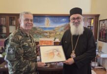 Επίσκεψη του Διοικητή της ΣΣΕ στον Μητροπολίτη Αλεξανδρουπόλεως