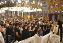 Εσπερινή Θεία Λειτουργία υπέρ των υποψηφίων φοιτητών στην Κομοτηνή
